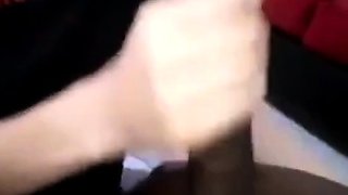 She Sucks His Big Black Cock Until He Cums