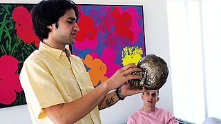 Small tit brunette teen fucks a big cock