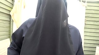 Wife In Burqa With Tiny Bikini Underneath