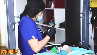 Femdom Nurse Milks & Sounds My Cock - DominaFire Medical Exam