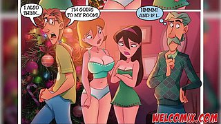 Naughty Home Christmas Hentai - Big Tits MILF Anal & Blowjob