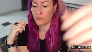 Pierced Hentai Babe Flaunts Pink Long Hair Close-Up