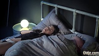 Teen sucks fat cock deepthroat and swallows hot cumshot