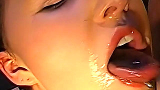 Nasty Slut Gets Face and Pussy Drenched by the Whole Crew