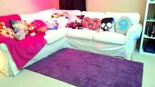 Chubby Brunette Big Boobs Dildo Masturbation