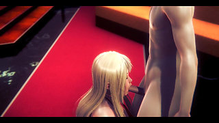 Hentai Uncensored - Nataly Handjob and Blowjob - Japanese Asian Manga Anime Game Porn