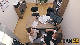 Czech Girl With Huge Boobs Is Sucking Clerks Big Cock In His Office