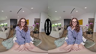 UP CLOSE VR - POINT OF VIEW Infatuating Leana Lovings JUG POKES Your Humungous Sausage Then Taunts It With Her Moist Puss