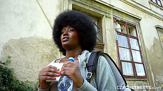 Czech Streets 152: Quickie with Cute Busty Black Girl