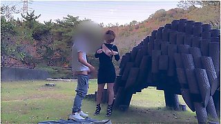 I Found A Man Masturbating Outdoors. I Talked To Him And He Ended Up With A Massive Face Shot