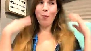 Slutty amateur flashing her big boobs in the backseat