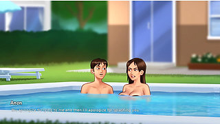 Summertime Saga - Jenny Swimming Pool Fucking Scenes