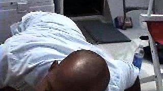 Surprise outdoors threesome with brunette fox