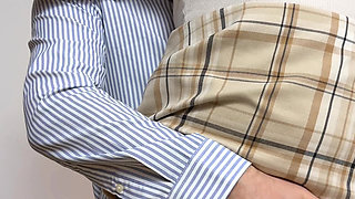 Sensual Office Foreplay Between Boss and Hot Secretary in Black Tights