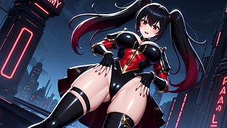 Provocative game in animated scene