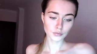 Petite small tit babe with perfect pussy masturbates