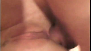 Cute brunette in white lingerie gets her ass pounded hardcore by hunk in bed