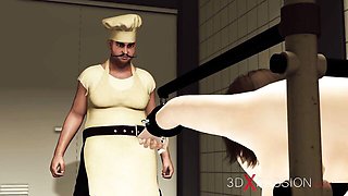 Sneaky hottie at sweaty video