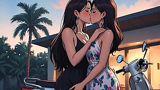 AI Generated Cartoon content, Uncensored video of 18 Year old Anime Girl, Kissing Orgasm of Mature Women