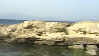 Cute Teen From Germany Got Double Fucked on the Beach