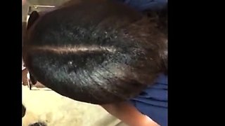 Public Blowjob on Black Tits