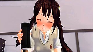 Oral job, asian, 2d