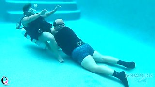 Amateur BBW Latina Lady O Big Natural Tits Underwater Pool Sex Mission