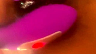 Dildo and pussy close up masturbation