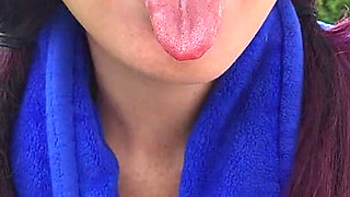 Blue Robe Nude Piss Jump